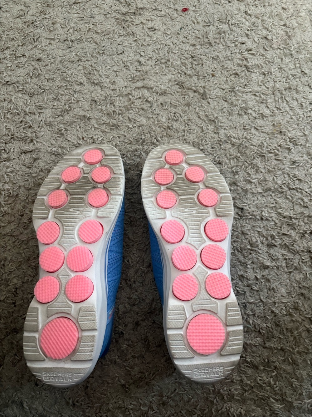 Skechers Women's Slip-On Athletic Sneakers in Light Blue and Pink - Picture 3 of 4